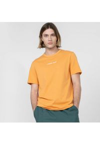outhorn - T-shirt z nadrukiem męski - żółty. Okazja: na co dzień. Kolor: żółty. Materiał: bawełna, dzianina. Wzór: nadruk. Styl: casual #4