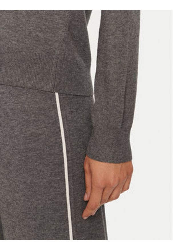 Liu Jo Sport Sweter TF4286 MS63L Szary Regular Fit. Kolor: szary. Materiał: syntetyk. Styl: sportowy