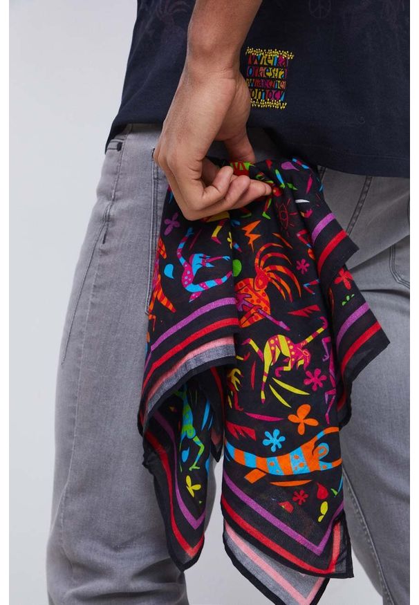 medicine - Medicine chusta bawełniana kolor multicolor wzorzysta. Materiał: bawełna