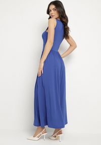 Born2be - Niebieska Sukienka z Wiskozą o Rozkloszowanym Kroju z Kwadratowym Dekoltem Tilvia. Okazja: na co dzień. Typ kołnierza: dekolt kwadratowy. Kolor: niebieski. Materiał: wiskoza. Długość rękawa: na ramiączkach. Sezon: lato. Styl: casual #6