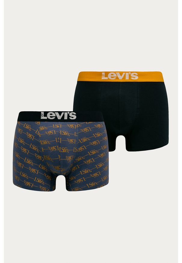 Levi's® - Levi's - Bokserki (2-pack). Kolor: niebieski. Materiał: bawełna, dzianina, elastan