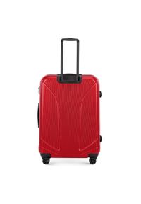 Wittchen - Duża walizka z polikarbonu żłobiona. Kolor: czerwony. Materiał: guma #5