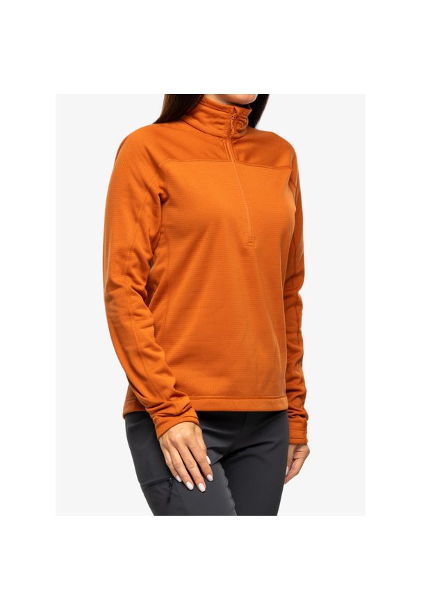 Fjällräven - Bluza polarowa damska Fjallraven Abisko Lite Fleece Half Zip. Kolor: pomarańczowy. Materiał: polar