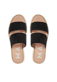 Manebi Espadryle Hamptons Double Sole 2 Bands Sandals K 1.0 JB Czarny. Kolor: czarny. Materiał: zamsz, skóra