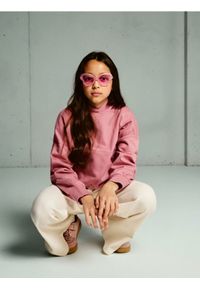 Sinsay - Bluza z kapturem - różowy. Typ kołnierza: kaptur. Kolor: różowy