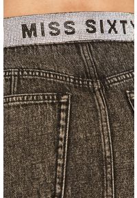 Miss Sixty - Spódnica jeansowa. Okazja: na co dzień. Kolor: szary. Materiał: jeans. Styl: casual #4