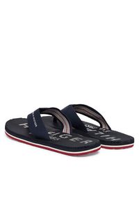 TOMMY HILFIGER - Tommy Hilfiger Japonki Massage Beach Sandal FM0FM06006 Granatowy. Kolor: niebieski. Materiał: materiał #2