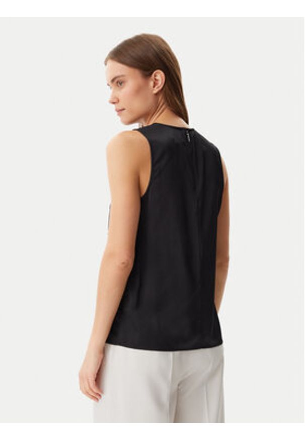 Calvin Klein Top K20K208190 Czarny Regular Fit. Kolor: czarny. Materiał: wiskoza