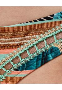 DEL MAAR - Dół od bikini Kawai. Kolor: zielony. Materiał: koronka, materiał. Wzór: paski, kolorowy, koronka #7