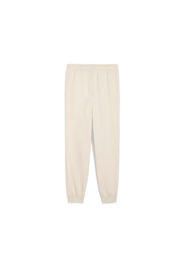 Spodnie Dresowe Puma Ess Script Fl G Dzieci. Kolor: biały. Materiał: dresówka