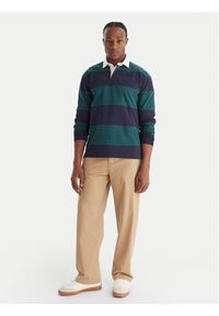 Robe di Kappa Polo New Casper 64112GW Granatowy Slim Fit. Typ kołnierza: polo. Kolor: niebieski. Materiał: bawełna #3