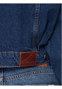 Pepe Jeans Kurtka jeansowa Foxley Logo PL402329 Niebieski Oversize. Kolor: niebieski. Materiał: bawełna