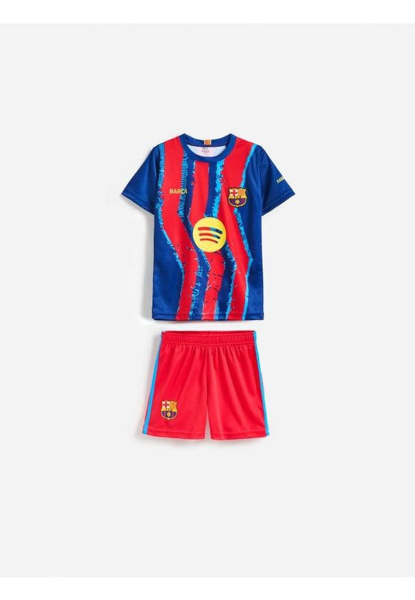 Reserved - Komplet FC Barcelona Lewandowski - granatowy. Kolor: niebieski. Materiał: dzianina. Wzór: gładki