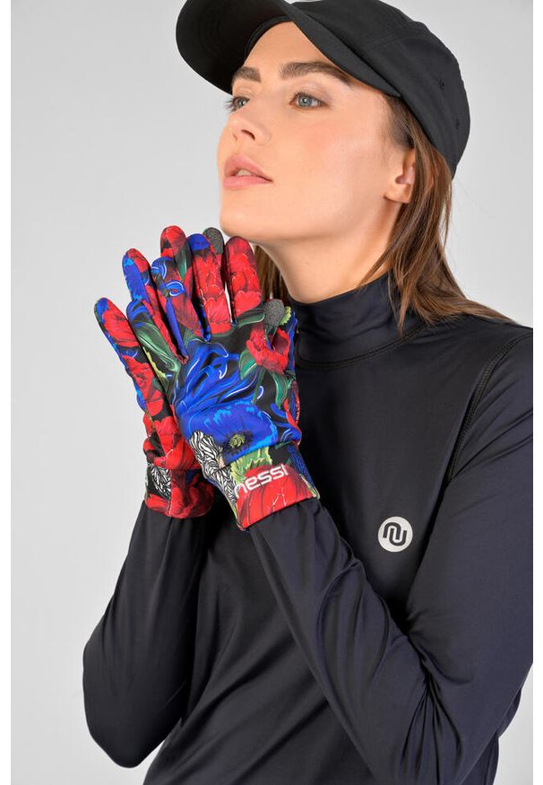 NESSI SPORTSWEAR - Rękawiczki termoaktywne do biegania Unisex Nessi Sportswear Pro. Kolor: czerwony. Sport: bieganie