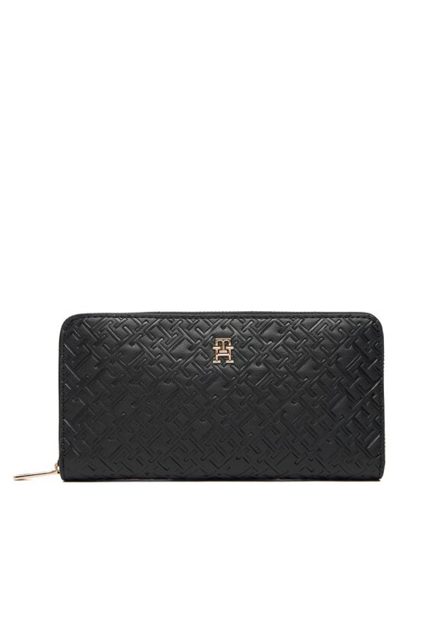 TOMMY HILFIGER - Tommy Hilfiger Portfel Lgr Za Mono AW0AW18036 Czarny. Kolor: czarny. Materiał: skóra