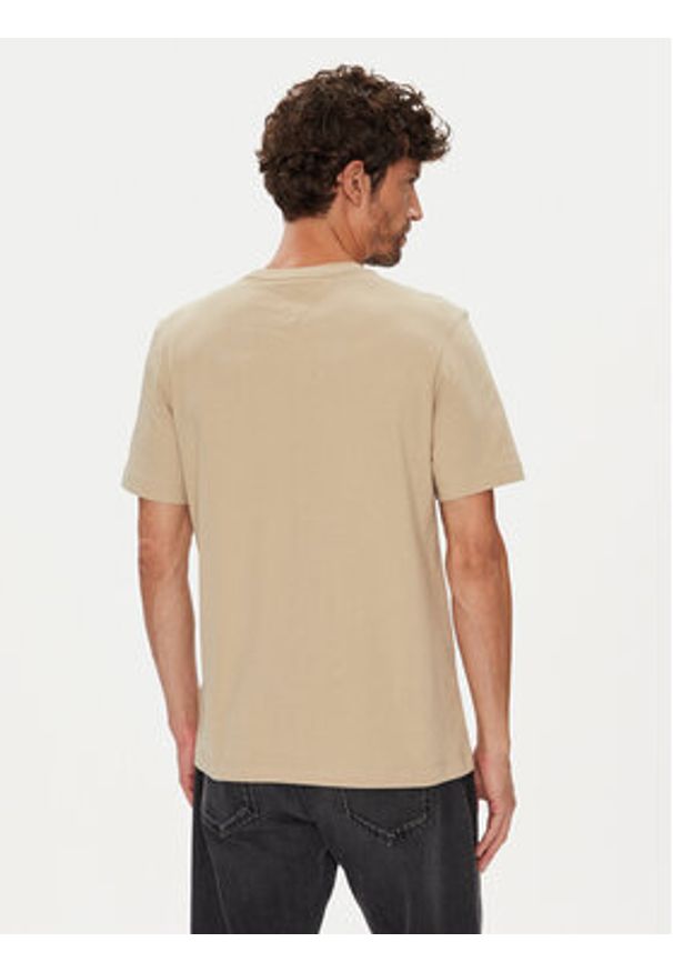 TOMMY HILFIGER - Tommy Hilfiger T-Shirt Ess Seasonal MW0MW39995 Beżowy Regular Fit. Kolor: beżowy. Materiał: bawełna