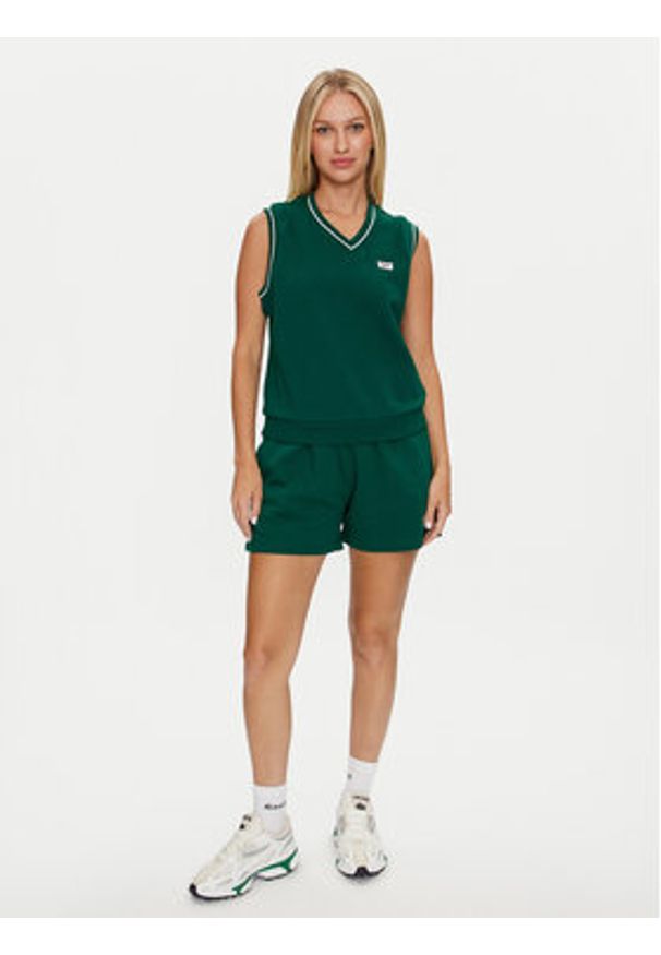 Reebok Sweter Cl Cs Vest 100075522 Zielony Regular Fit. Kolor: zielony. Materiał: bawełna