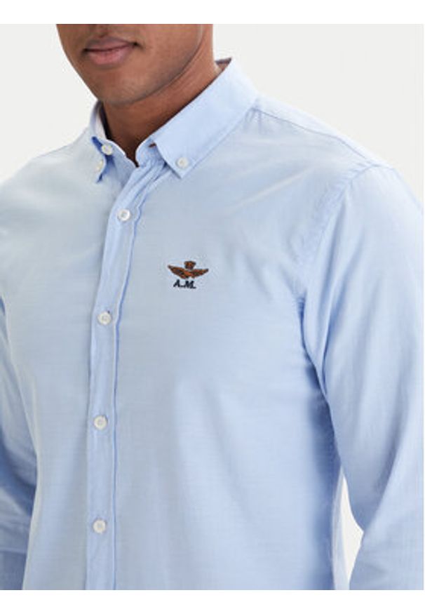 Aeronautica Militare Koszula 261CA1320UCT03532 Błękitny Regular Fit. Kolor: niebieski. Materiał: bawełna