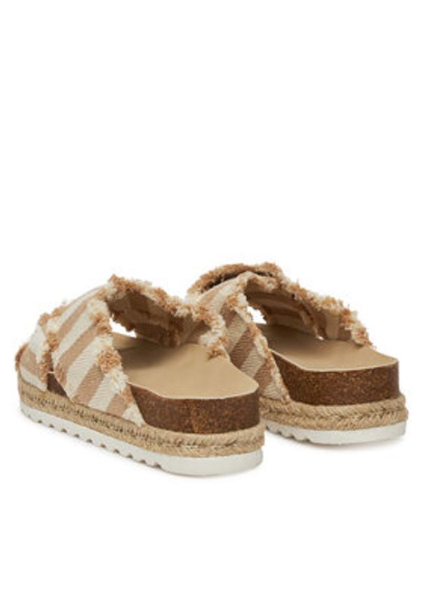 DeeZee Klapki CT0626-15 Beżowy. Kolor: beżowy. Materiał: materiał