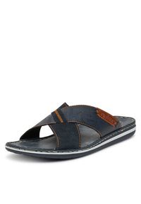 Rieker Klapki 21098-14 Granatowy. Kolor: niebieski. Materiał: skóra #2
