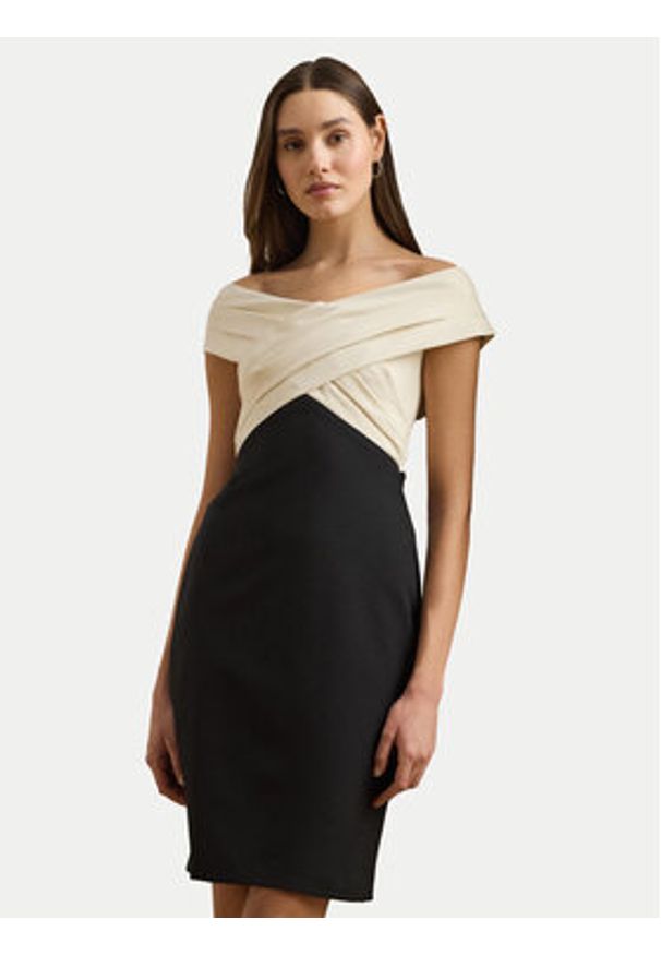 Lauren Ralph Lauren - LAUREN RALPH LAUREN Sukienka koktajlowa 253963476001 Czarny Slim Fit. Kolor: czarny. Materiał: syntetyk. Styl: wizytowy