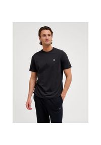 Hummel koszulka męska bawełniana logo haftowane hml Pulse T-shirt. Kolor: czarny. Materiał: bawełna. Wzór: haft. Sport: fitness