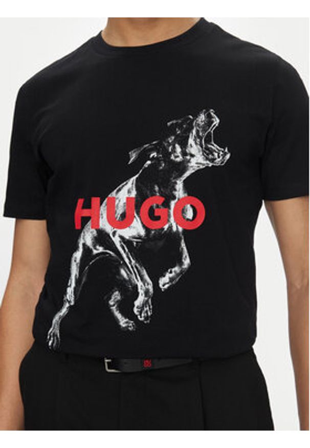 Hugo T-Shirt Deyladec 50530607 Czarny Oversize. Kolor: czarny. Materiał: bawełna