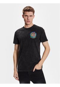 Brave Soul T-Shirt MTS-119PYTHON Czarny Regular Fit. Kolor: czarny. Materiał: bawełna