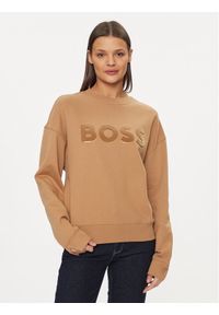 BOSS - Boss Bluza Econa 50508499 Beżowy Relaxed Fit. Kolor: beżowy. Materiał: bawełna