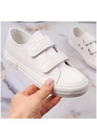 Big-Star - Trampki dziecięce na rzep ekoskóra białe Big Star KK374055. Zapięcie: rzepy. Kolor: biały #7