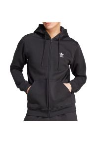 Adidas - Bluza męska adidas Originals Trefoil Essentials Full-Zip IW5791 - czarna. Okazja: na co dzień. Typ kołnierza: kaptur. Kolor: czarny. Materiał: poliester, bawełna, materiał. Wzór: aplikacja. Styl: casual, klasyczny #1