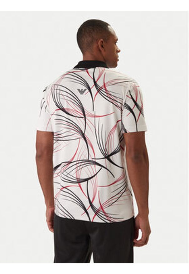 EA7 Emporio Armani Polo 7M001532 AF22175 Biały Regular Fit. Typ kołnierza: polo. Kolor: biały. Materiał: syntetyk