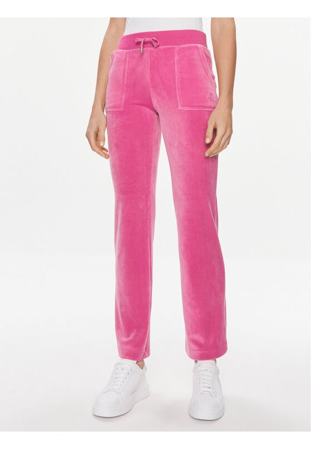 Juicy Couture Spodnie dresowe Del Ray JCAP180 Różowy Regular Fit. Kolor: różowy. Materiał: syntetyk