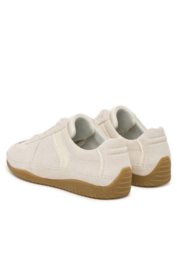 Clarks Sneakersy Meridor Lo 26183168 Beżowy. Kolor: beżowy. Materiał: zamsz, skóra