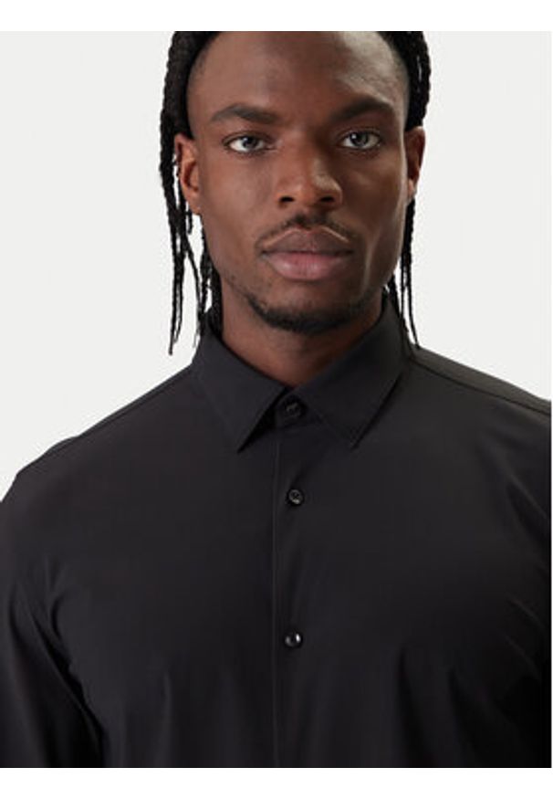 BOSS Koszula P-Hank 50555747 Czarny Slim Fit. Kolor: czarny. Materiał: syntetyk