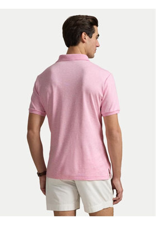 Polo Ralph Lauren Polo 710704319167 Różowy Slim Fit. Typ kołnierza: polo. Kolor: różowy. Materiał: bawełna
