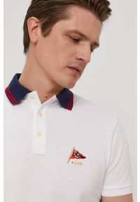 Polo Ralph Lauren Polo męski kolor biały gładki. Okazja: na co dzień. Typ kołnierza: polo. Kolor: biały. Długość: krótkie. Wzór: gładki. Styl: casual #2