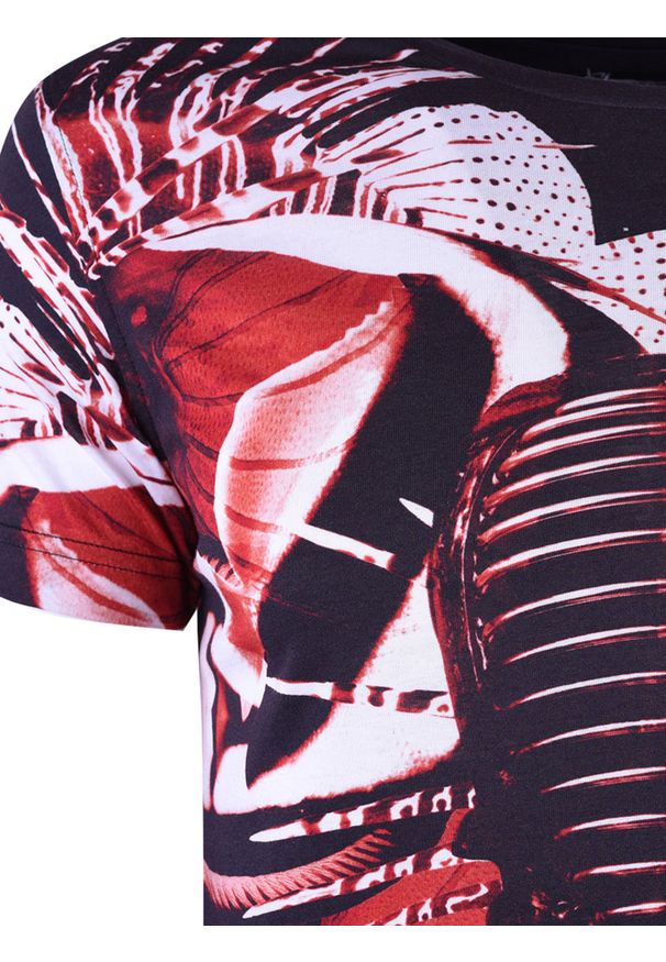 Bikkembergs T-Shirt | C 7 51S FJ M B044 | Mężczyzna | Czarny, Czerwony. Okazja: na co dzień. Kolor: wielokolorowy, czarny, czerwony. Materiał: bawełna. Wzór: nadruk. Styl: casual