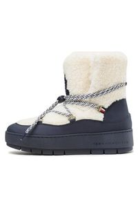 TOMMY HILFIGER - Tommy Hilfiger Śniegowce Th Faux Fur Snow Bootie FW0FW06850 Écru. Materiał: materiał #3