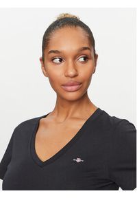 GANT - Gant T-Shirt Shield 4200750 Czarny Regular Fit. Kolor: czarny. Materiał: bawełna #2
