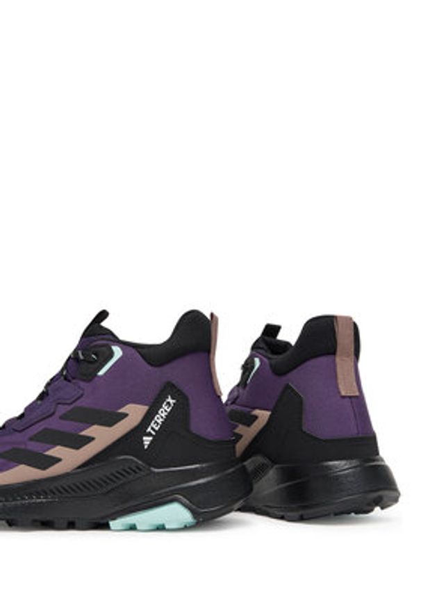 Adidas - adidas Trekkingi Terrex Anylander Mid Rain.Rdy JQ9966 Fioletowy. Kolor: fioletowy. Materiał: materiał