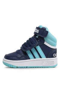Adidas - adidas Buty Hoops Mid Shoes IF5314 Niebieski. Kolor: niebieski. Materiał: materiał