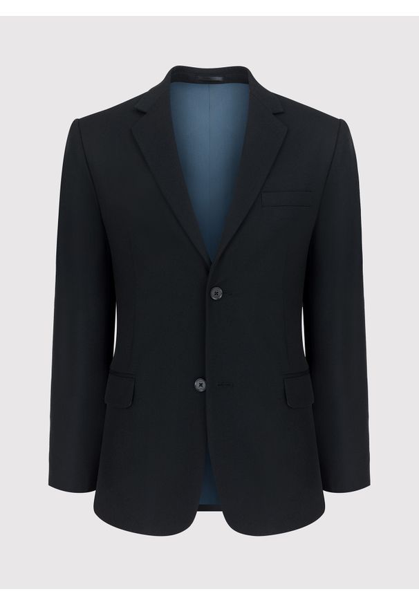Pako Lorente - PAKO LORENTE – Czarna marynarka garniturowa P22SP-3G-026-C-S. Okazja: na wesele, na ślub cywilny. Kolor: czarny. Materiał: wełna. Styl: klasyczny