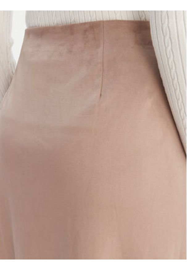 Guess Spódnica midi W6RD15 WJ472 Beżowy Regular Fit. Kolor: beżowy. Materiał: syntetyk