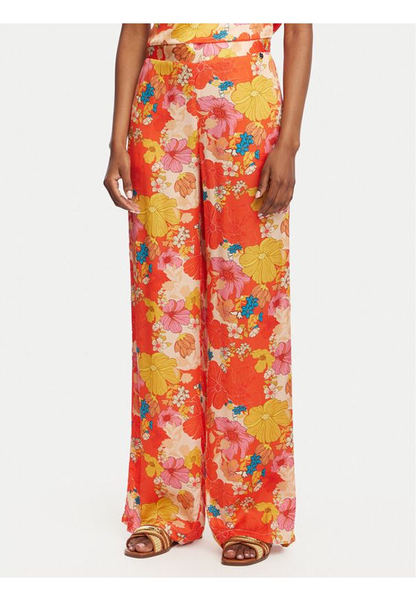 Liu Jo Spodnie materiałowe WA6484 T473A Czerwony Relaxed Fit. Kolor: czerwony. Materiał: wiskoza