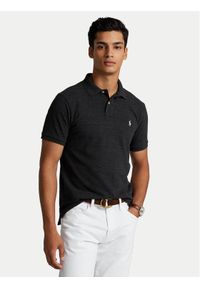 Polo Ralph Lauren Polo 710680784011 Czarny Custom Slim Fit. Typ kołnierza: polo. Kolor: czarny. Materiał: bawełna