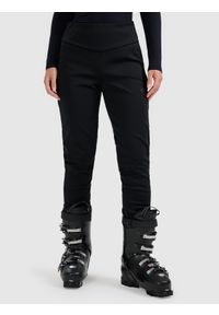 4f - 4F Spodnie narciarskie softshell membrana 10000 damskie - czarne XL. Stan: podwyższony. Kolor: czarny. Materiał: softshell. Sezon: zima. Sport: narciarstwo #2