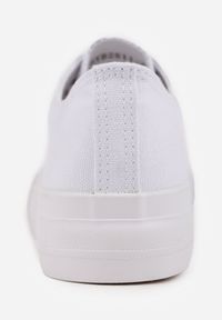 Renee - Białe Trampki Vices na Platformie z Niską Cholewką Tiloria. Okazja: na spacer, na co dzień. Wysokość cholewki: przed kostkę. Kolor: biały. Szerokość cholewki: normalna. Obcas: na platformie. Styl: casual #6