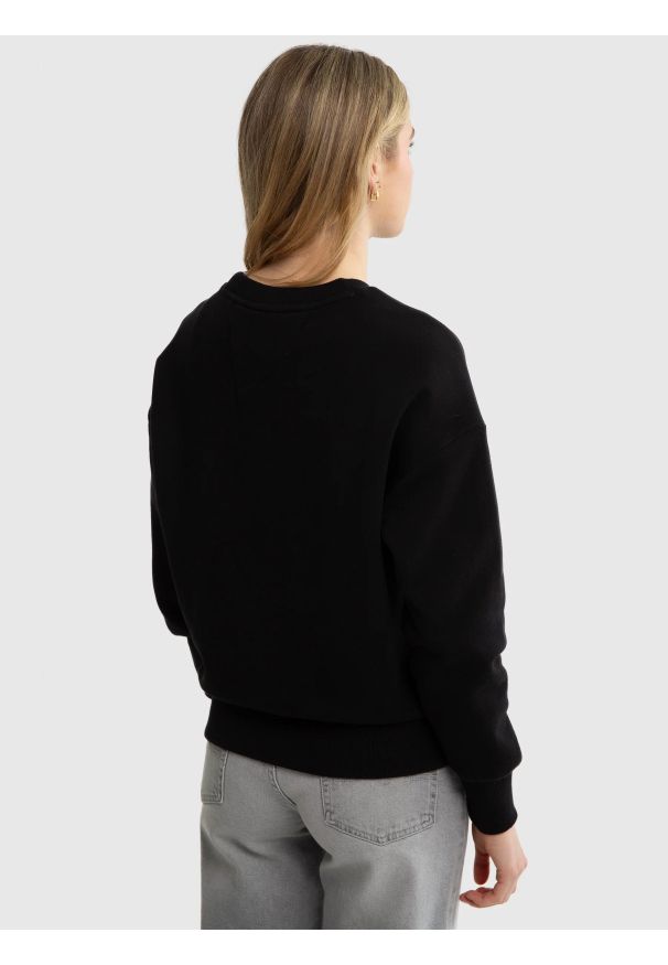 Big-Star - Bluza damska z aplikacją czarna Oneidea 906. Kolor: czarny. Materiał: bawełna, jeans, dzianina. Wzór: aplikacja. Styl: klasyczny