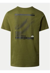 The North Face T-Shirt Foundation Mountain Lines NF0A8830 Zielony Regular Fit. Kolor: zielony. Materiał: bawełna #6